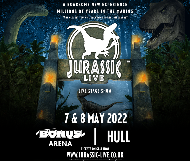 Jurassic Live is heading to the Bonus Arena, Hull